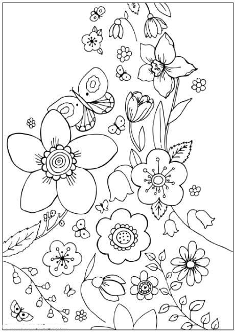 Plansa de colorat cu Primavara 87 116
